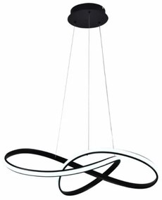 LED Stmievateľný luster na lanku LED/70W/230V 3000-6500K čierna + diaľkové ovládanie