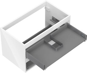 Mexen Box-A, závesná skrinka 80 cm, 2 zásuvky, biela lesklá, 91AX0-0800-470-2-00