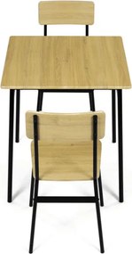 Jedálenský stôl s dvoma stoličkami AUT-O2121 OAK