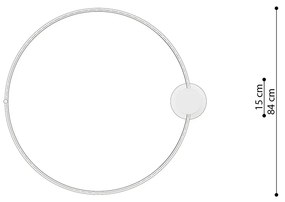 Stropné LED svietidlo Rio 78, 1x LED 50w, 3000k, w