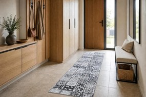 Protišmykový behúň LOTUS CLOVER 60970 sivý