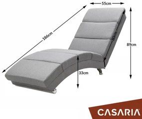 Casaria Leňoška LONDON, 186x55x89cm, šedá