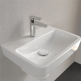 VILLEROY &amp; BOCH O.novo závesné umývadielko s otvorom, bez prepadu, 500 x 370 mm, biela alpská, s povrchom AntiBac a CeramicPlus, 434451T2