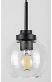 Rabalux 75006 - Kúpeľňový luster na lanku TIRINA 1xE27/15W/230V čierna IP44