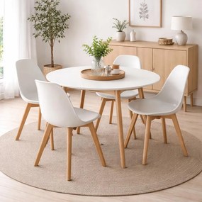 Jedálenský set 4x stoličky + stôl 105 cm AVENBERG PEARL