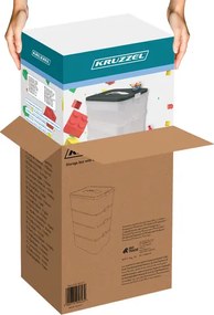 KRUZZEL Box na stavebnicu s 3 úrovňami - organizér na hračky - Kruzzel