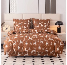 Obliečky z mikrovlákna WHITE DEER hnedé Rozmer obliečky: 2 ks 70 x 90 cm | 200 x 220 cm