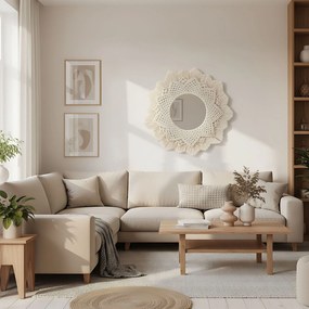 Tutumi Tutumi, nástenné zrkadlo Boho 60cm 322051, HOM-03007