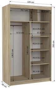 Šatníková skriňa. Vlastná spoľahlivá doprava až k Vám domov. 1058037