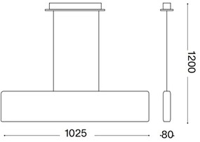 Ideal Lux - LED Luster na lanku DESK LED/32W/230V 102,5 cm CRI 90 biela