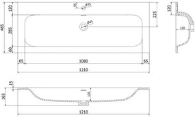 Mexen Orio, kúpeľňová skrinka 120 cm s umývadlom Vela, 1 zásuvka, biela lesklá, 91A10-12047-1-BF00-W23M00