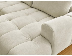 Béžová rozkladacia/s úložným priestorom rohová pohovka (ľavý roh/do tvaru "U") Fuji – Bobochic Paris