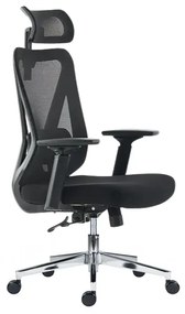 Kancelárska ergonomická stolička Neoseat KETTY — čierna, nosnosť 130 kg