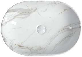 Sapho Sapho, DALMA keramické umývadlo 59x14x42 cm, carrara, MM417