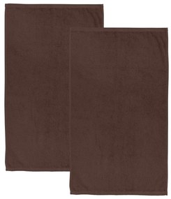 Hnedé rýchloschnúce/froté bavlnené osušky v súprave 2 ks 90x140 cm Quick Dry – Catherine Lansfield