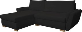 Rohová sedačka Helvetius, čierna látka