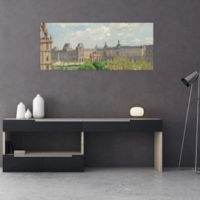 Obraz - Camille Pissarro, Place du Carrousel, Paris, reprodukcia (120x50 cm)