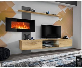 Obývacia Stena Flame E antracit/dub flagstaff