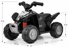 Milly Mally Detská elektrická štvorkolka Honda ATV, čierna