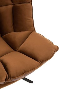 Hnedé zamatové relaxačné kreslo Chair Relax Bubby Brown - 78*73*92cm
