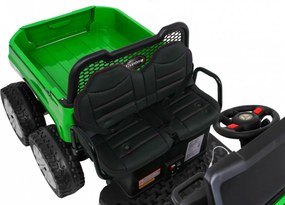 Ramiz Farmárske nákladné auto pre 2 deti Zelené + 4x4 + Diaľkové ovládanie + Kiper + LED Audio