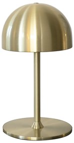 LED stolová lampa na diaľkové ovládanie v mosadznej farbe s kovovým tienidlom (výška 22 cm) Tim – Sirius