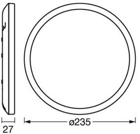Osram - LED stmievateľné stropné svietidlo ORBIS LED/15W/230V biela