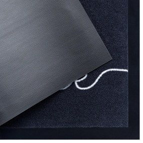 Hanse Home, Protišmyková rohožka Welcome 104512 Anthracite / Cream – na von aj na doma, 45x75, šedá, chodba / predsieň