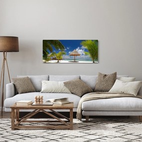 Obraz - Pláž s bielym pieskom (120x50 cm)