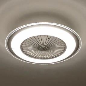 Brilagi - LED Stmievateľné svietidlo s ventilátorom RONDA LED/48W/230V strieborná+DO