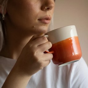 Hrnček Tuntu 0,35 l, oranžovo-ružový