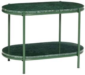 Tmavozelený mramorový konferenčný stolík 34x58 cm Nusa – Hübsch