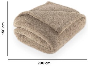 Taupe deka z mikroplyšu 150x200 cm Cocoon – Tiseco Home Studio