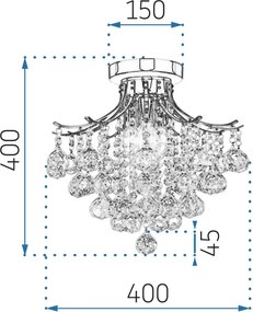 Toolight - Stropné svietidlo 3xE14 APP784-3C, chrómová, OSW-05035