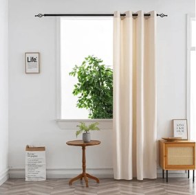 Zatemňovací záves DUNES VELVET 140x250 cm, krémová Zavesenie: Kovové krúžky