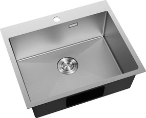 Mexen Solix, 1-komorový nerezový drez 600 x 500 mm, brúsena oceľ, vzor voština, 6408601000-01HC
