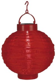 Červený vonkajší solárny LED lampión Star Trading Summer, ø 30 cm