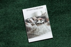 Okrúhly koberec SOFTY Jednofarebný, tmavozelený