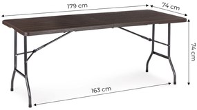 Skladací záhradný stôl, 180 cm