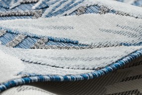 Dywany Łuszczów, Kusový koberec Botanic 65242 Feathers navy – na von aj na doma, 176x270, modrá, chodba / predsieň