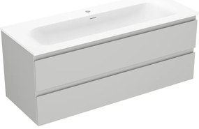 Mexen Orio, kúpeľňová skrinka 120 cm s umývadlom Vela, 2 zásuvky, šedá matná/biela matná, 91A10-12047-2-BFF62-W23M01