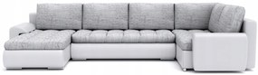 Luxusná rozkladacia pohovka v tvare U, sivej farby 303 x 183 cm