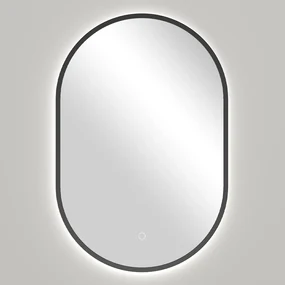 Cerano Balzo, LED kúpeľňové 55x100 cm, kovový rám, čierna matná, CER-CER-NT8144H-55X100