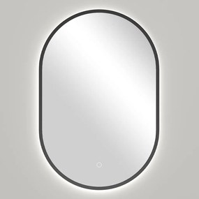 Cerano Balzo, LED kúpeľňové 55x100 cm, kovový rám, čierna matná, CER-CER-NT8144H-55X100