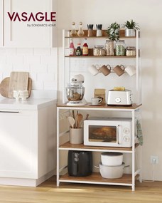 Kuchynská polička so 14 háčikmi VASAGLE KKS025W41EU