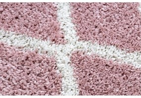 Kusový koberec Shaggy Ariso ružový atyp 80x200cm