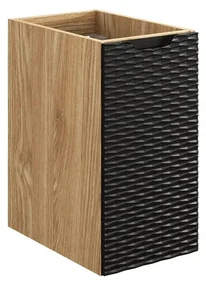 Závěsná koupelnová skříňka Ocean 30 cm dub olejovaný/černá