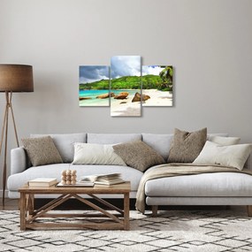 Obraz - Seychely, pláž Takamaka (90x60 cm)