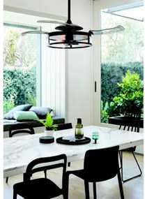 FANAWAY 212927 - LED Stropný ventilátor CLASSIC 3xE27/4W/230V čierna + DO