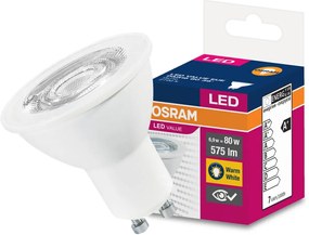 LED žiarovka GU10 6,5W = 80W 575lm 2700K Warm 36° OSRAM Value